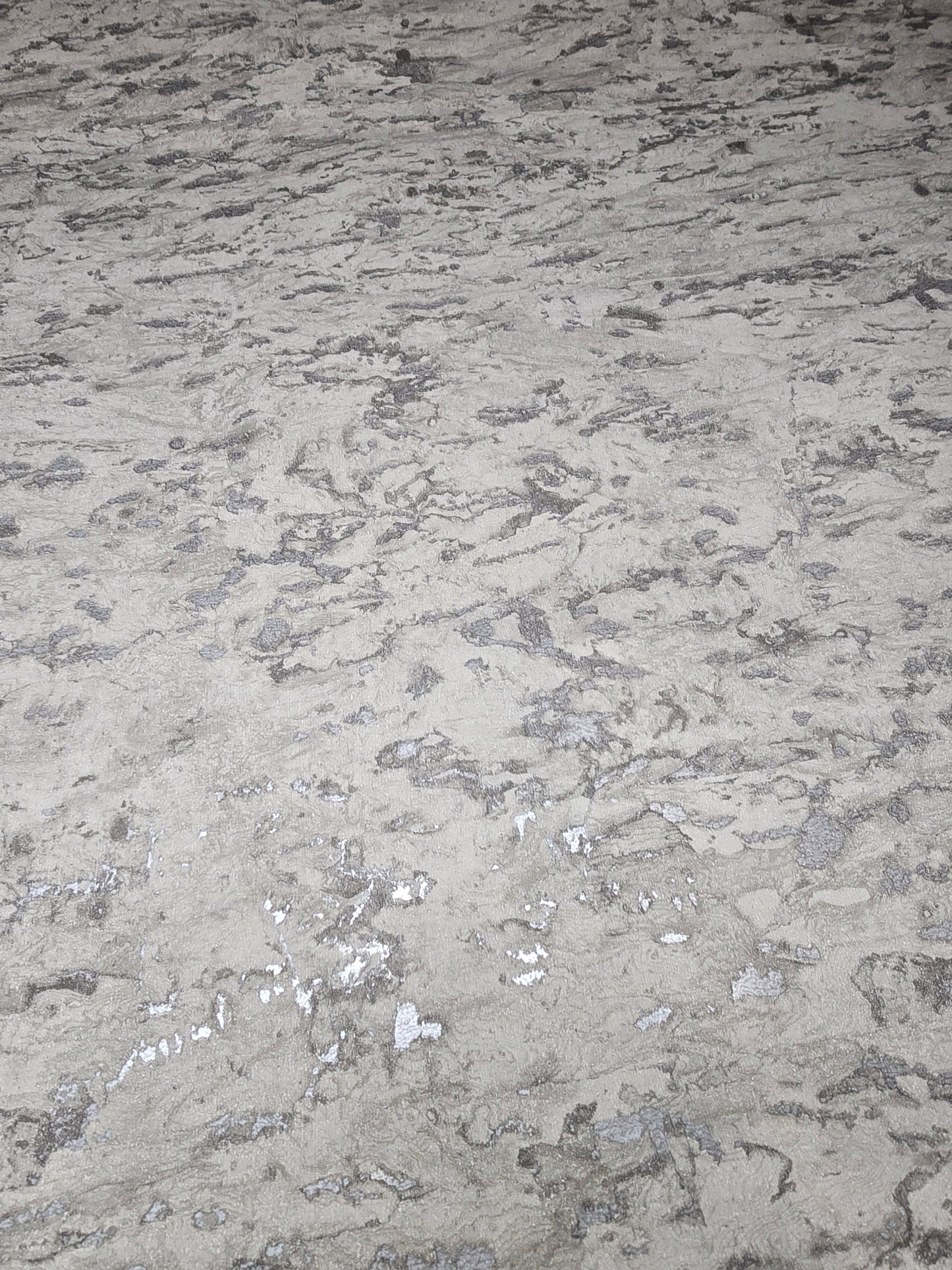 Textured Stone Effect Wallpaper – Grey Mineral Plaster Finish (UK20810)