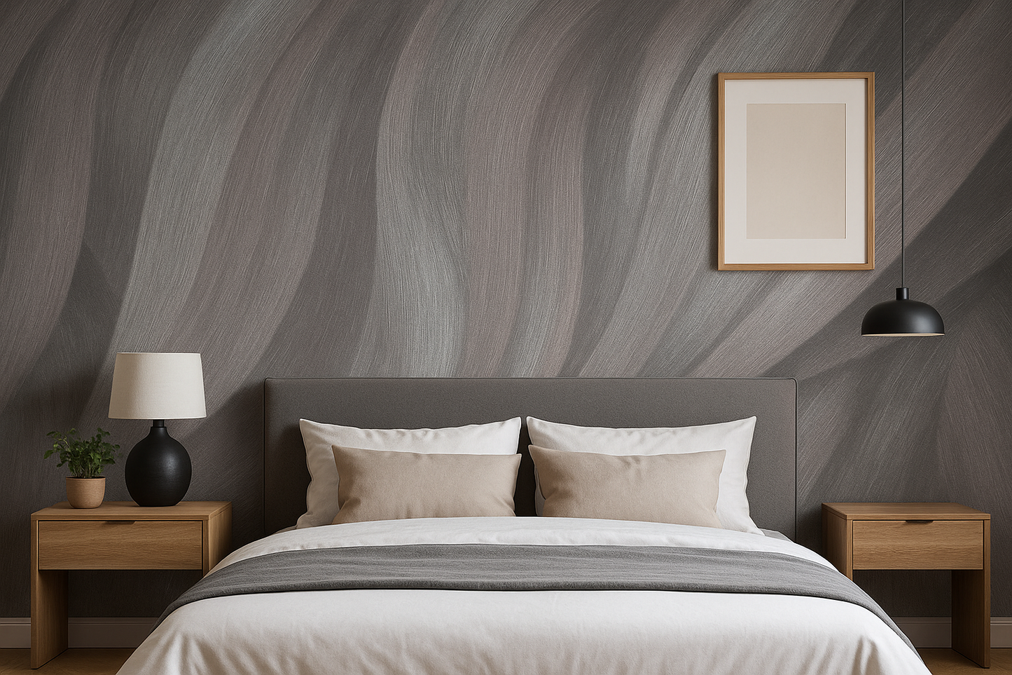 Casual Chic Metallic Wave Wallpaper (10257-18)