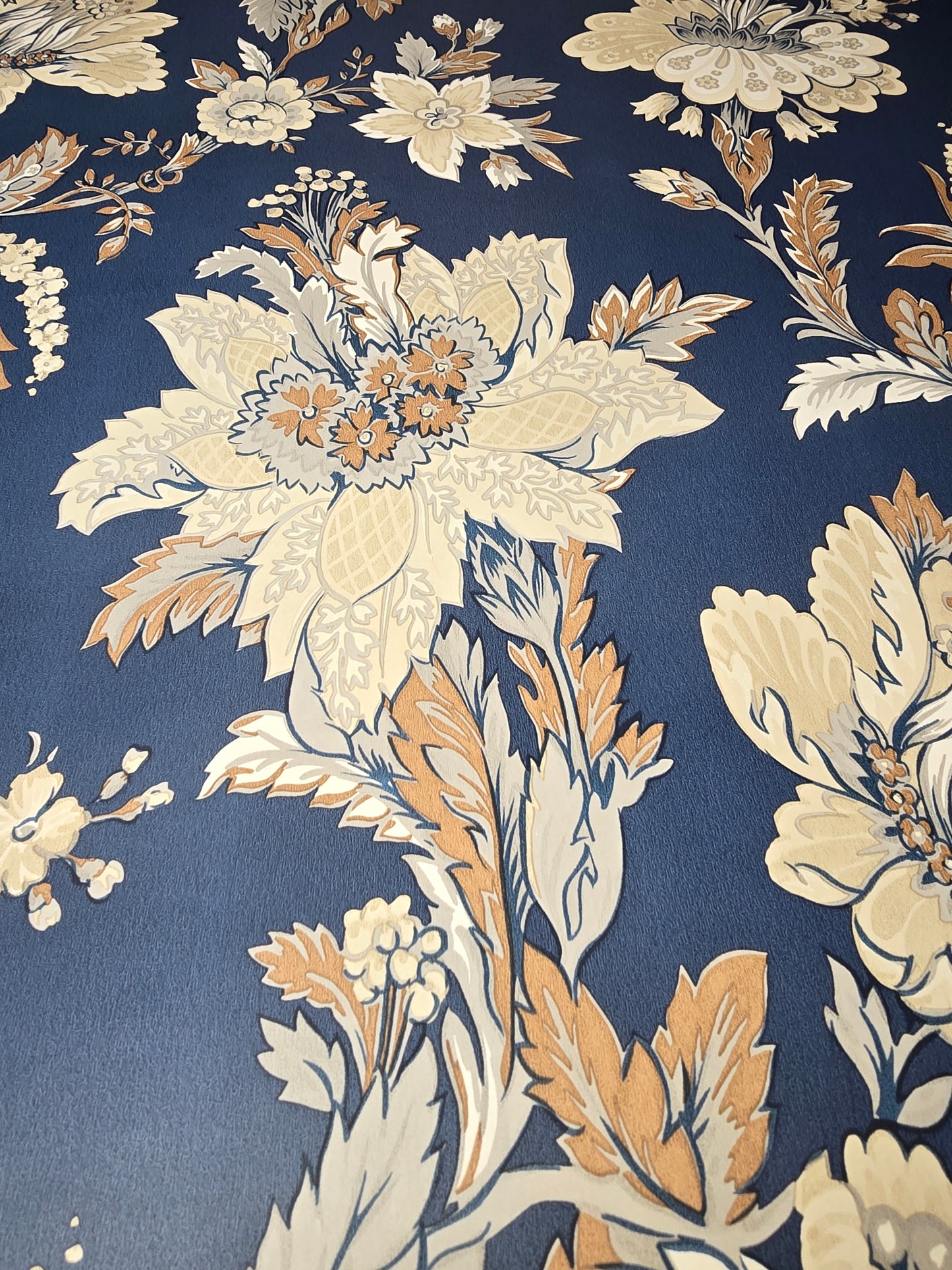 Abode Edward Navy Luxury Floral Wallpaper (05550-44)