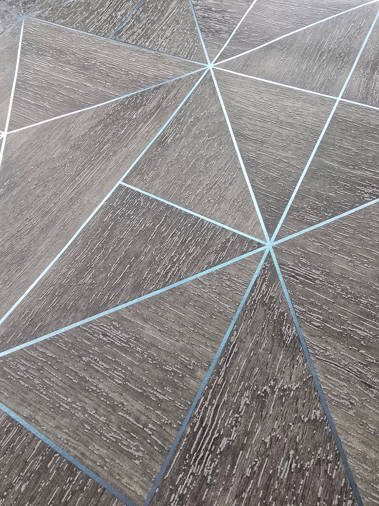 Brown Geometric Wood Panel Effect Wallpaper – Modern Line Design (FD25322)