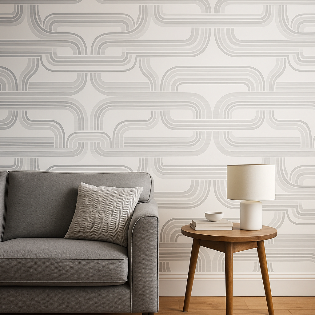 Link grey and White Wallpaper