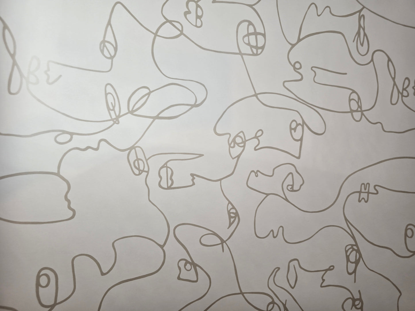 Linear Visages Neutral Abstract Face Wallpaper (91272)