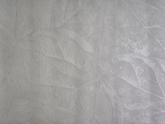 Luxury Vinyl white Textured Leaf Wallpaper – M95662