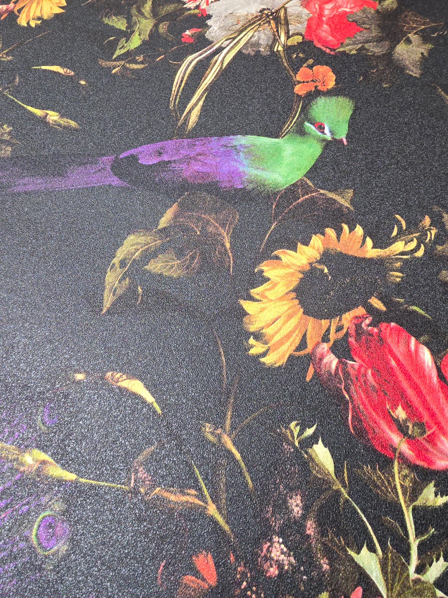 Dark Floral & Peacock Wallpaper  (6371-15)