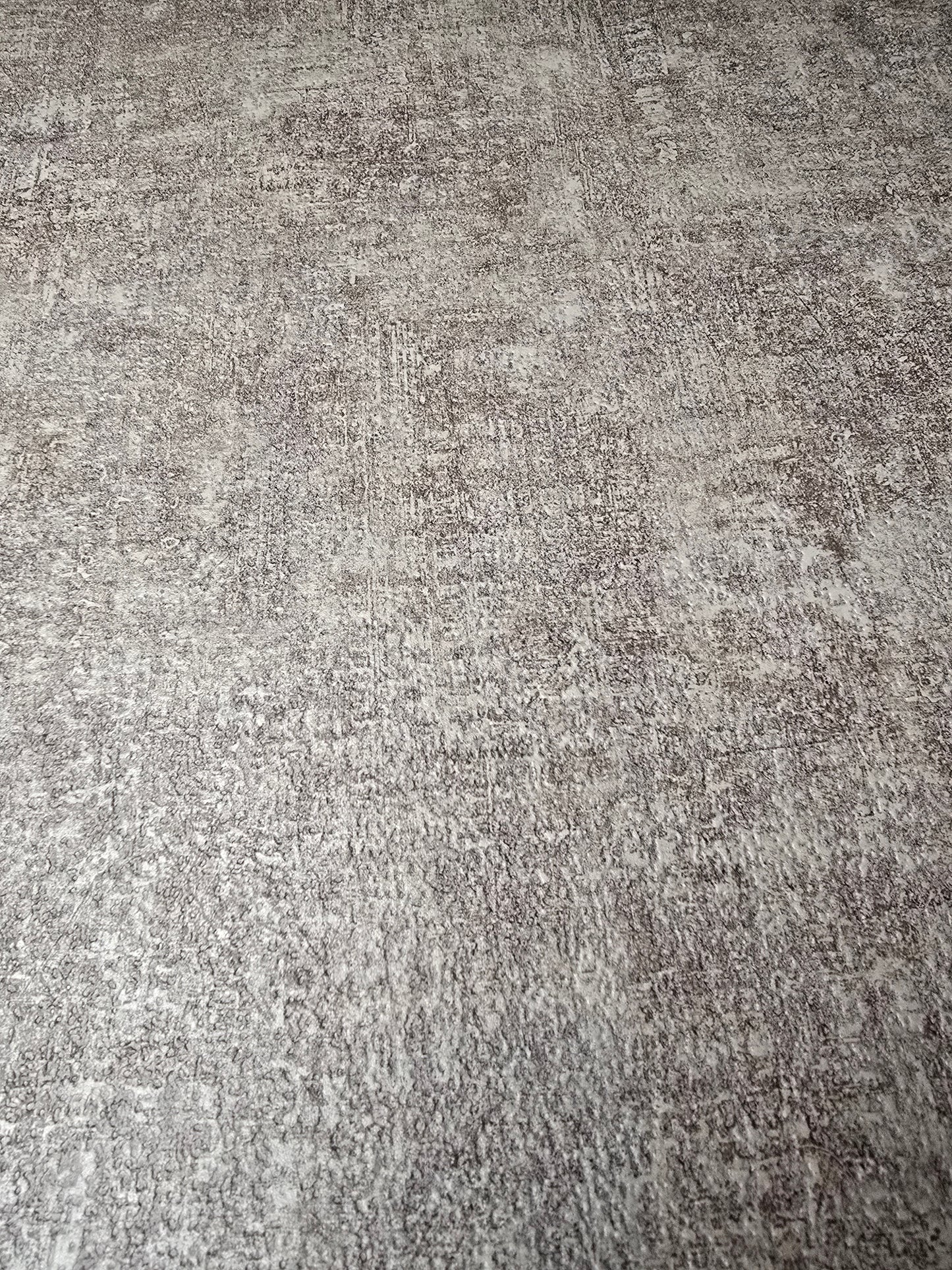 Slightly Imperfect Industrial Concrete Effect Wallpaper – Textured Taupe / brown Plaster Finish (105)