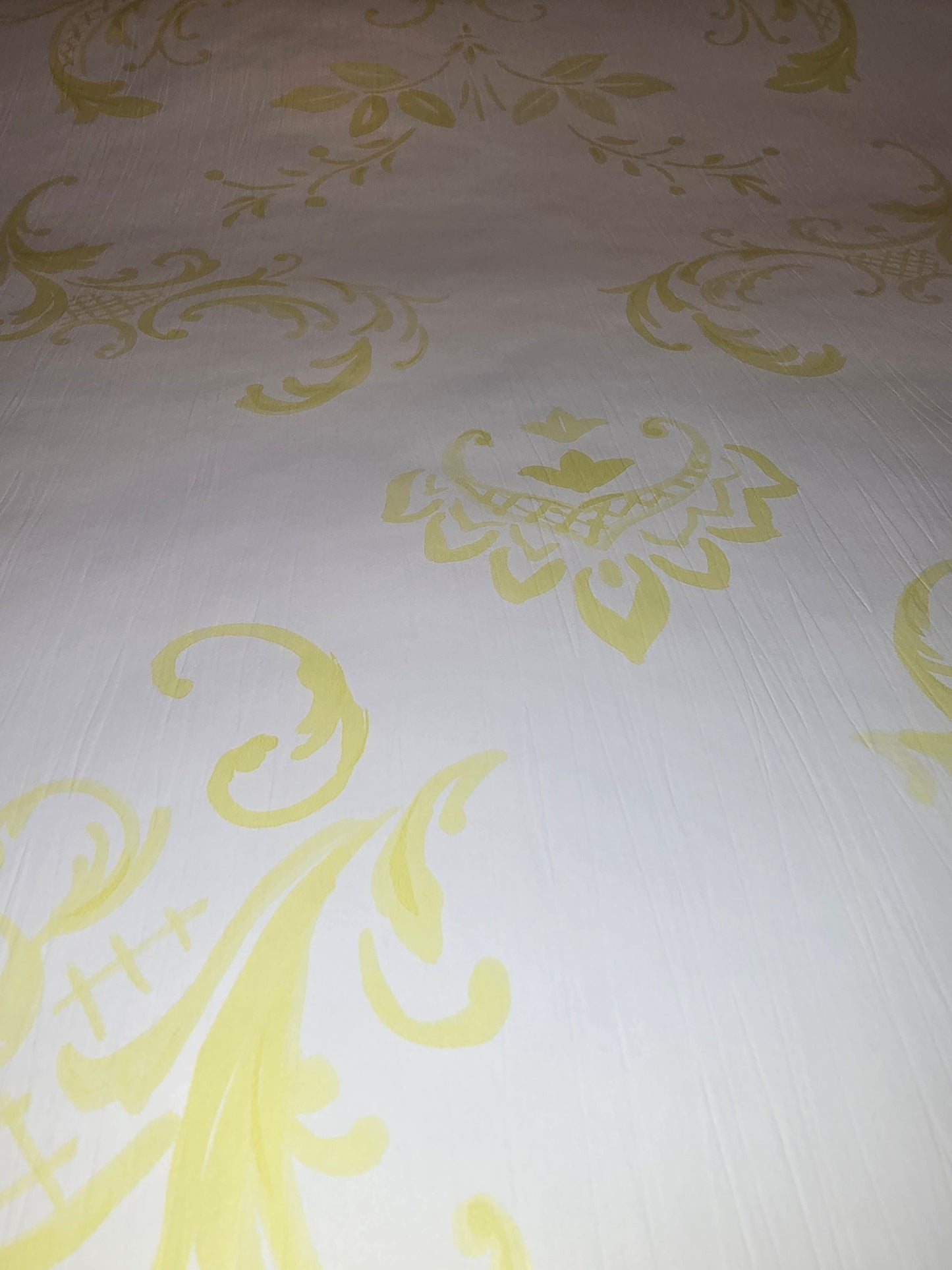 Caselio Yellow Damask Scroll Design Textured Wallpaper – 6230 20 02