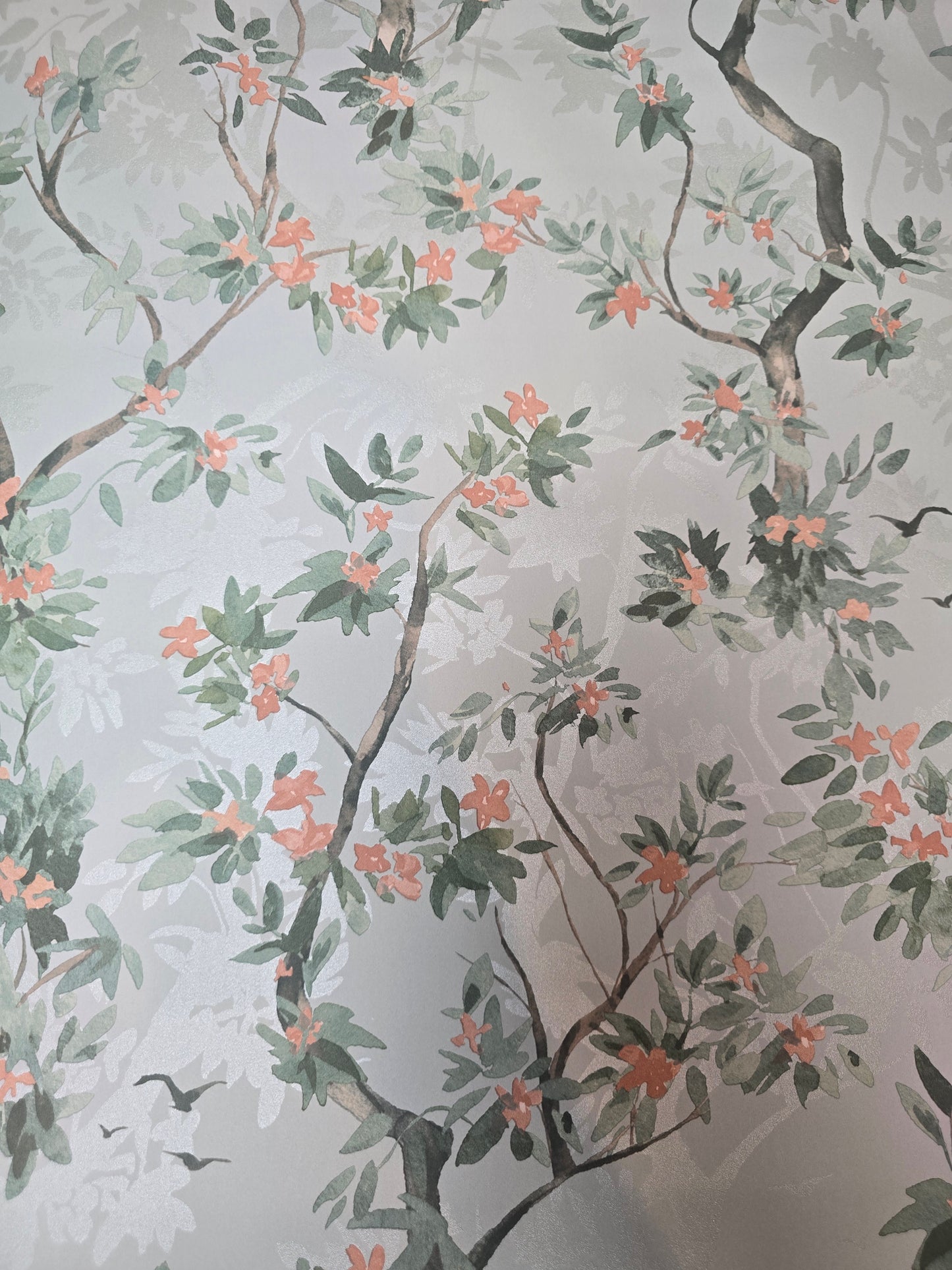 Holden Folia Duck Egg Floral Textured Wallpaper (36223)