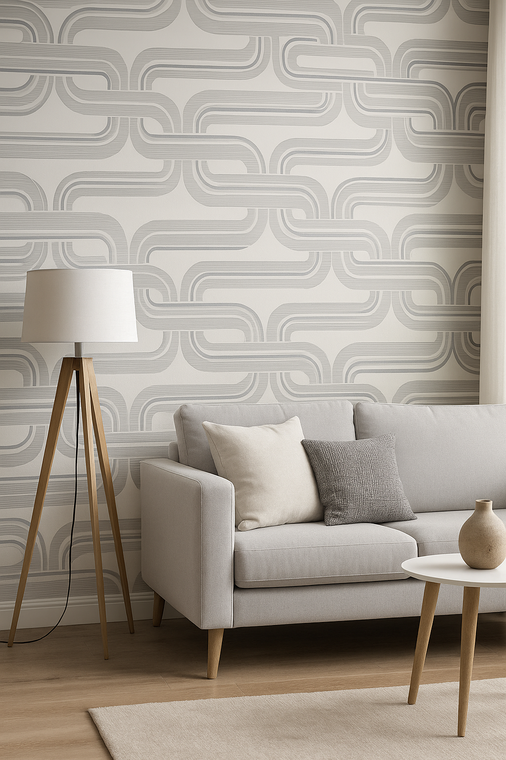 Link grey and White Wallpaper