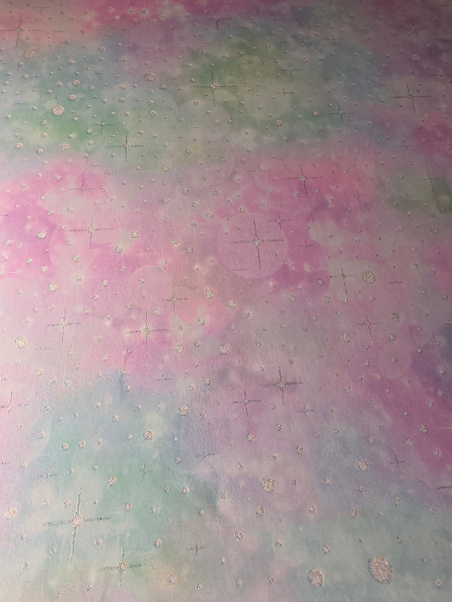 Pastel Galaxy Iridescent Wallpaper – Pink Blue Glitter Effect Feature Wall (12795)