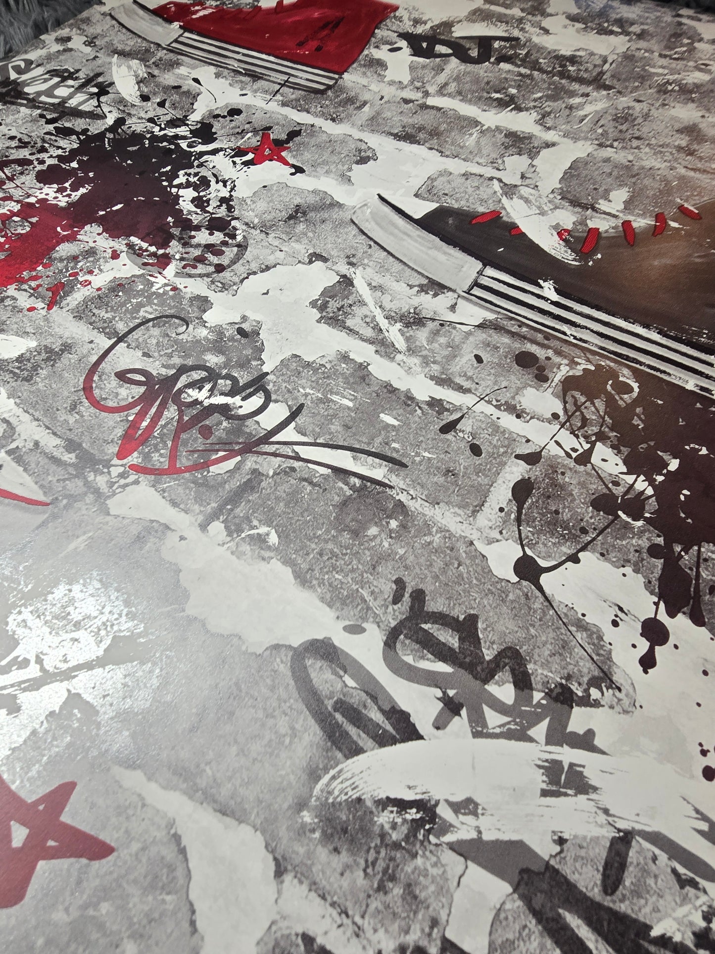Urban Street Graffiti Sneaker & Brick Wallpaper (FD42221)