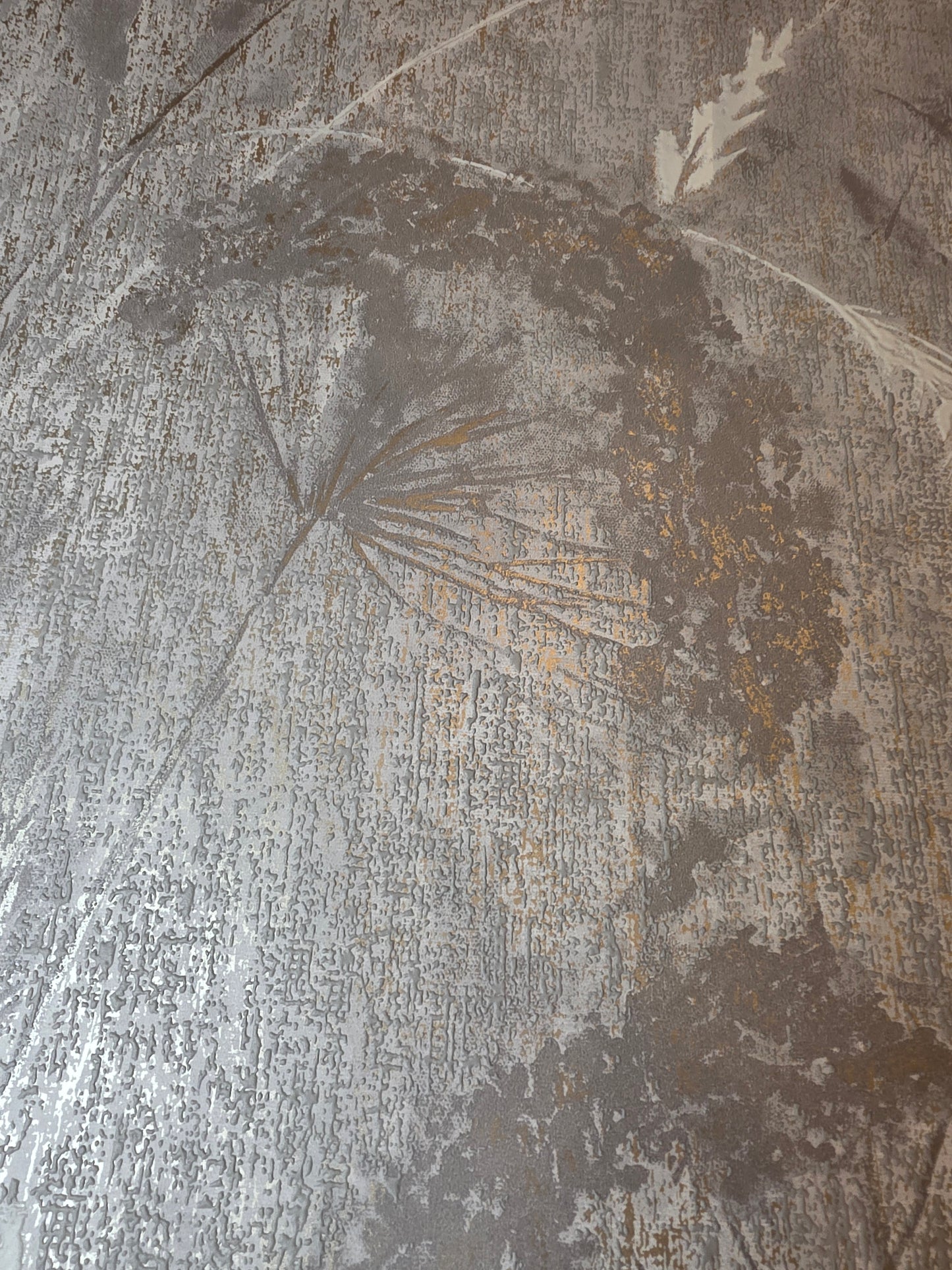 Grey Pappus Textured Botanical Wallpaper – Modern Neutral Feature Wall (75991)