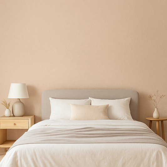 Plaster effect Champagne Abstract Textured Wallpaper (10329-48)