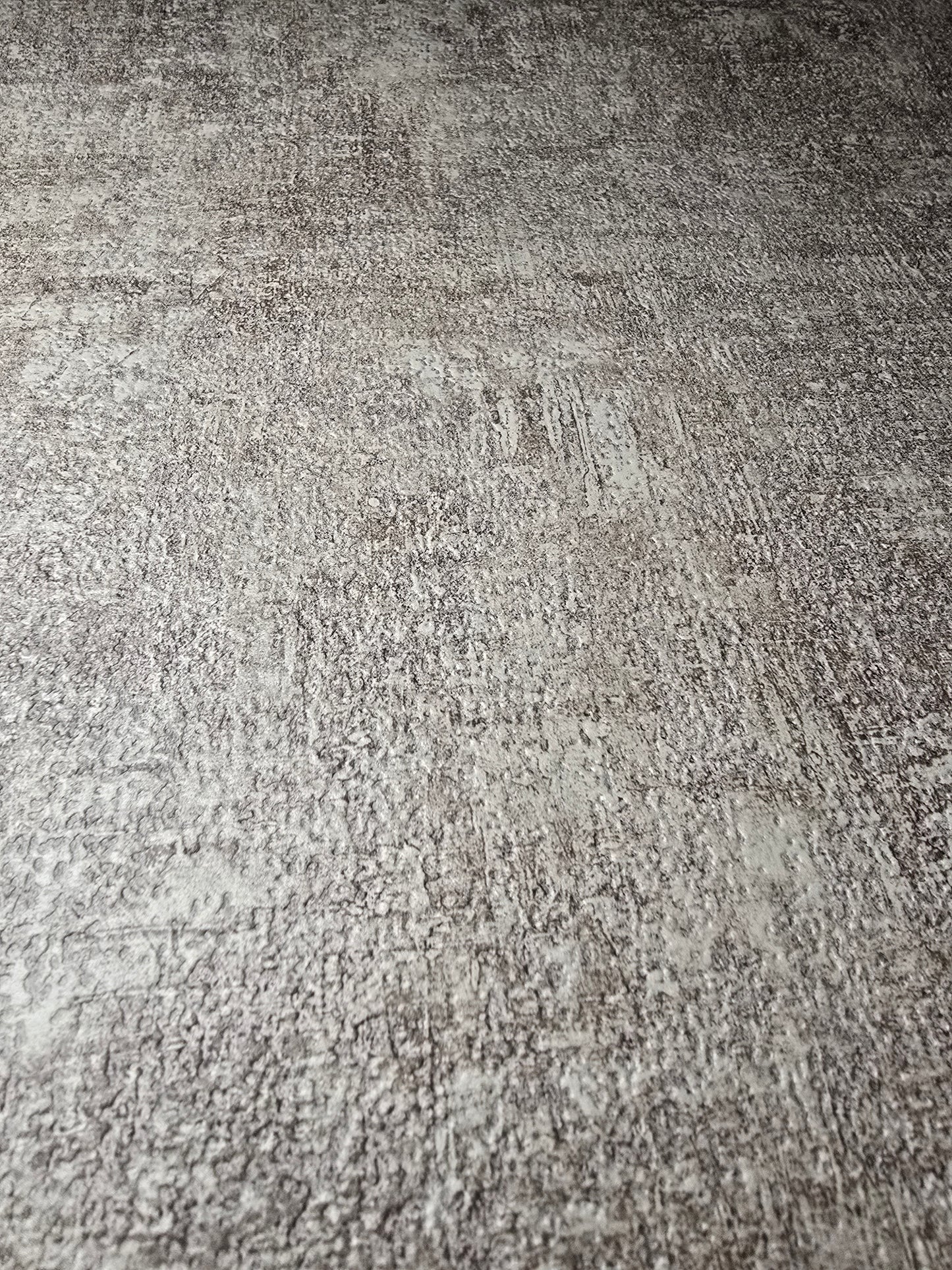 Slightly Imperfect Industrial Concrete Effect Wallpaper – Textured Taupe / brown Plaster Finish (105)