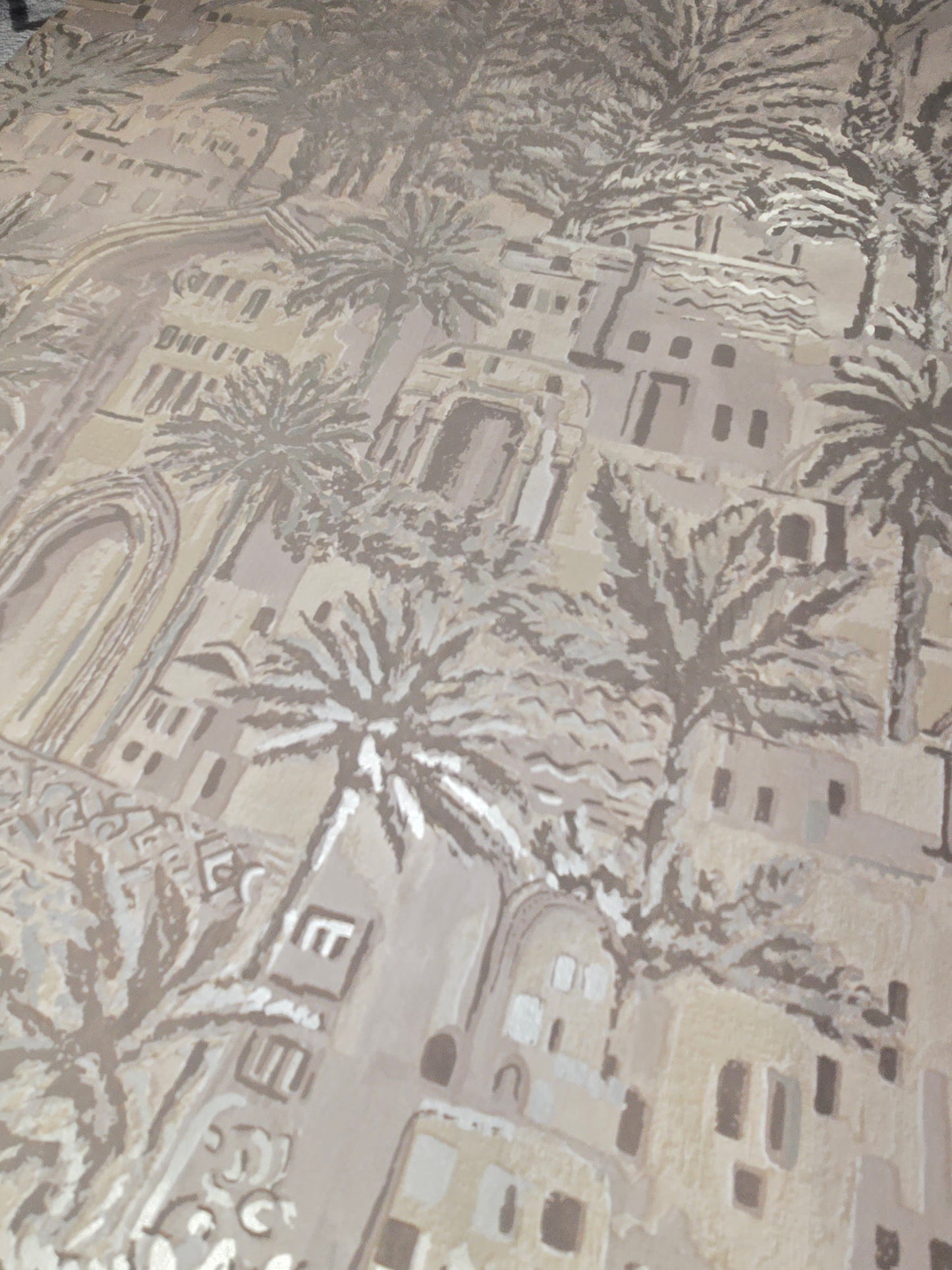 Tipaza Beige Textured Desert Landscape Wallpaper (65833)