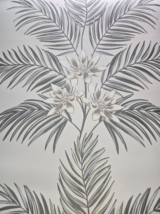 Bali Tropical Floral Leaf Wallpaper – FD43277 🌿✨