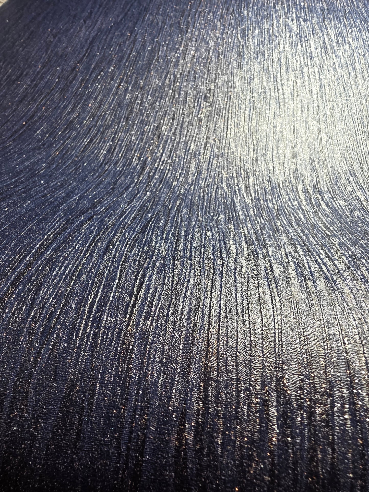 Slightly Imperfect Navy Blue Glitter Vinyl Wallpaper – Luxury Plain Textured Feature Wall (110)