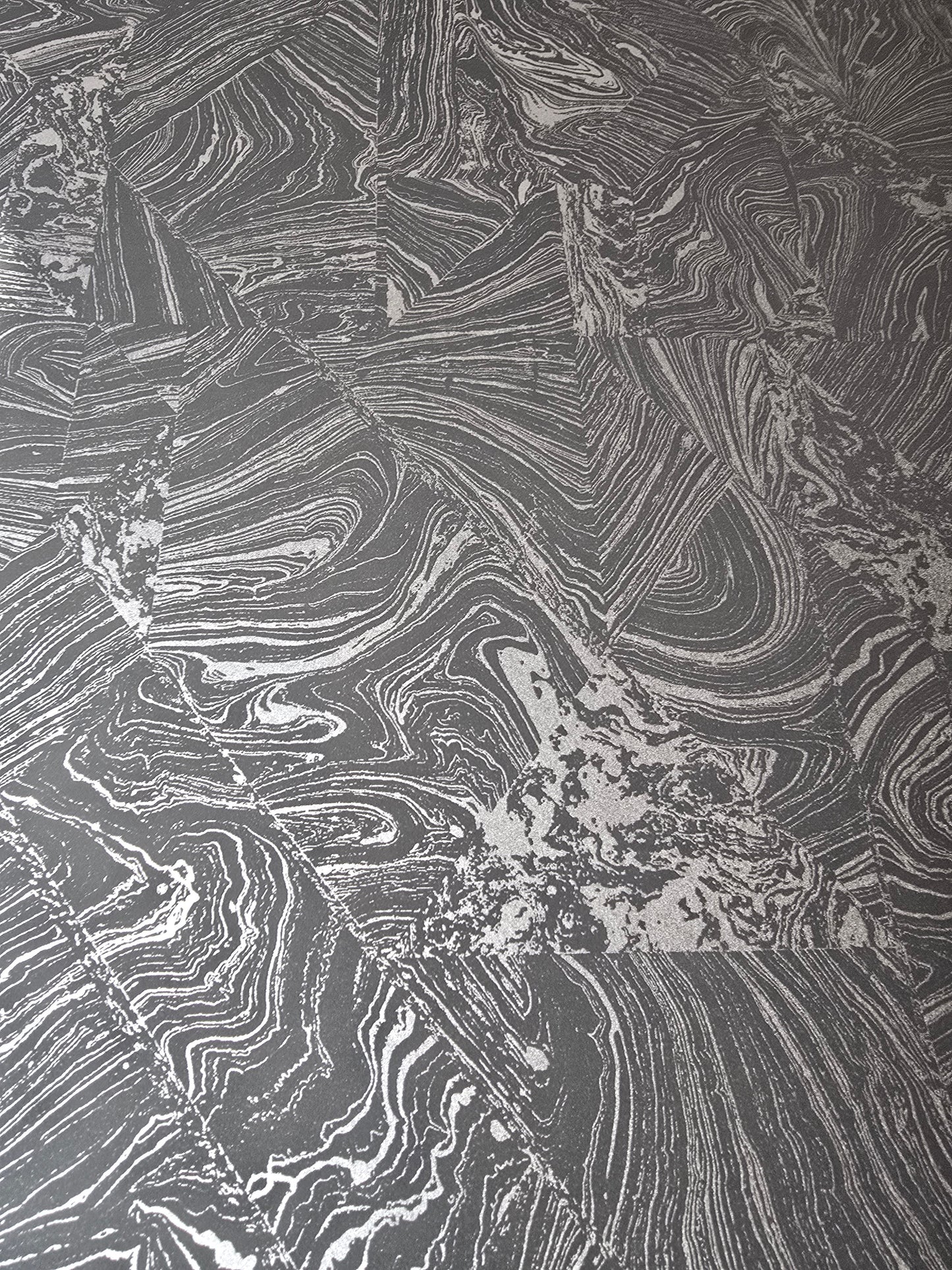 Earth Grey Marble Effect Eco Wallpaper (10358-15)