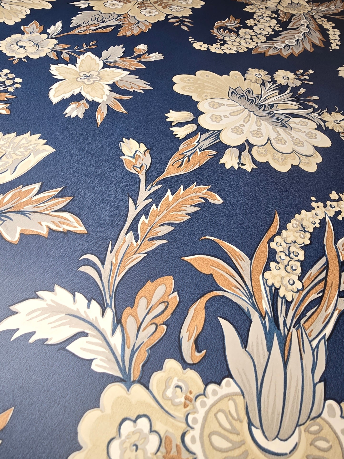 Abode Edward Navy Luxury Floral Wallpaper (05550-44)