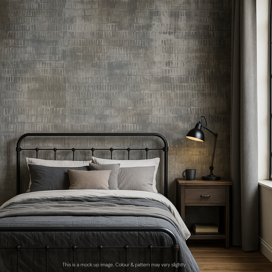 Urban Industrial Textured Effect Wallpaper – Charcoal/Grey (FD25380