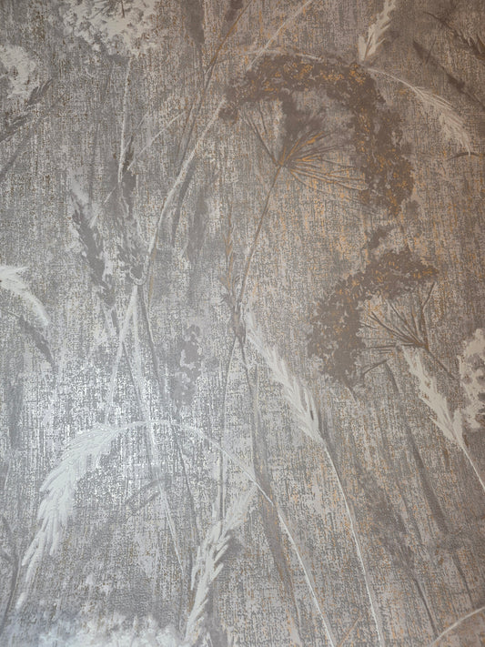 Grey Pappus Textured Botanical Wallpaper – Modern Neutral Feature Wall (75991)