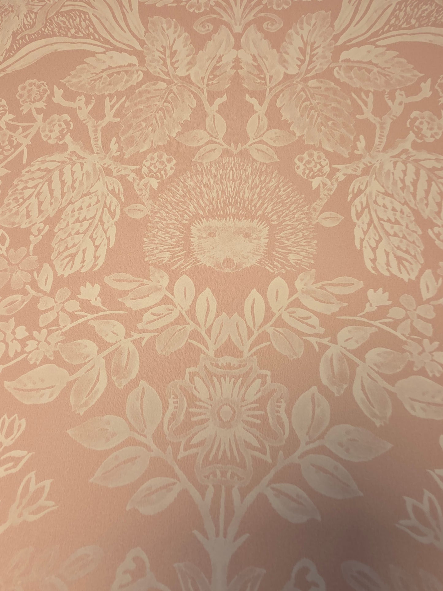 Harlen Rabbit Floral Wallpaper Coral Pink Botanical Feature Wall Holden (90161)