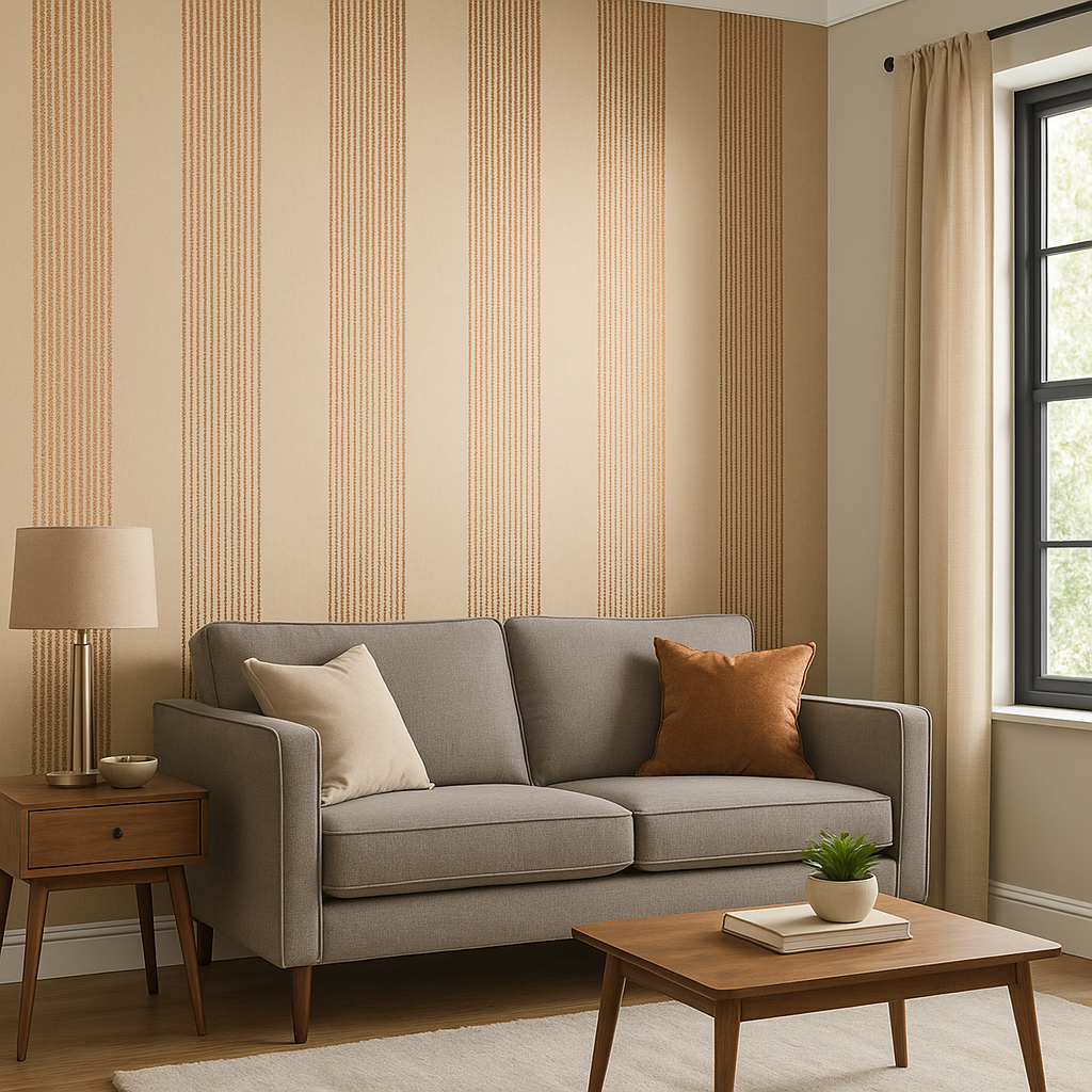 Selina Stripe Copper Wallpaper