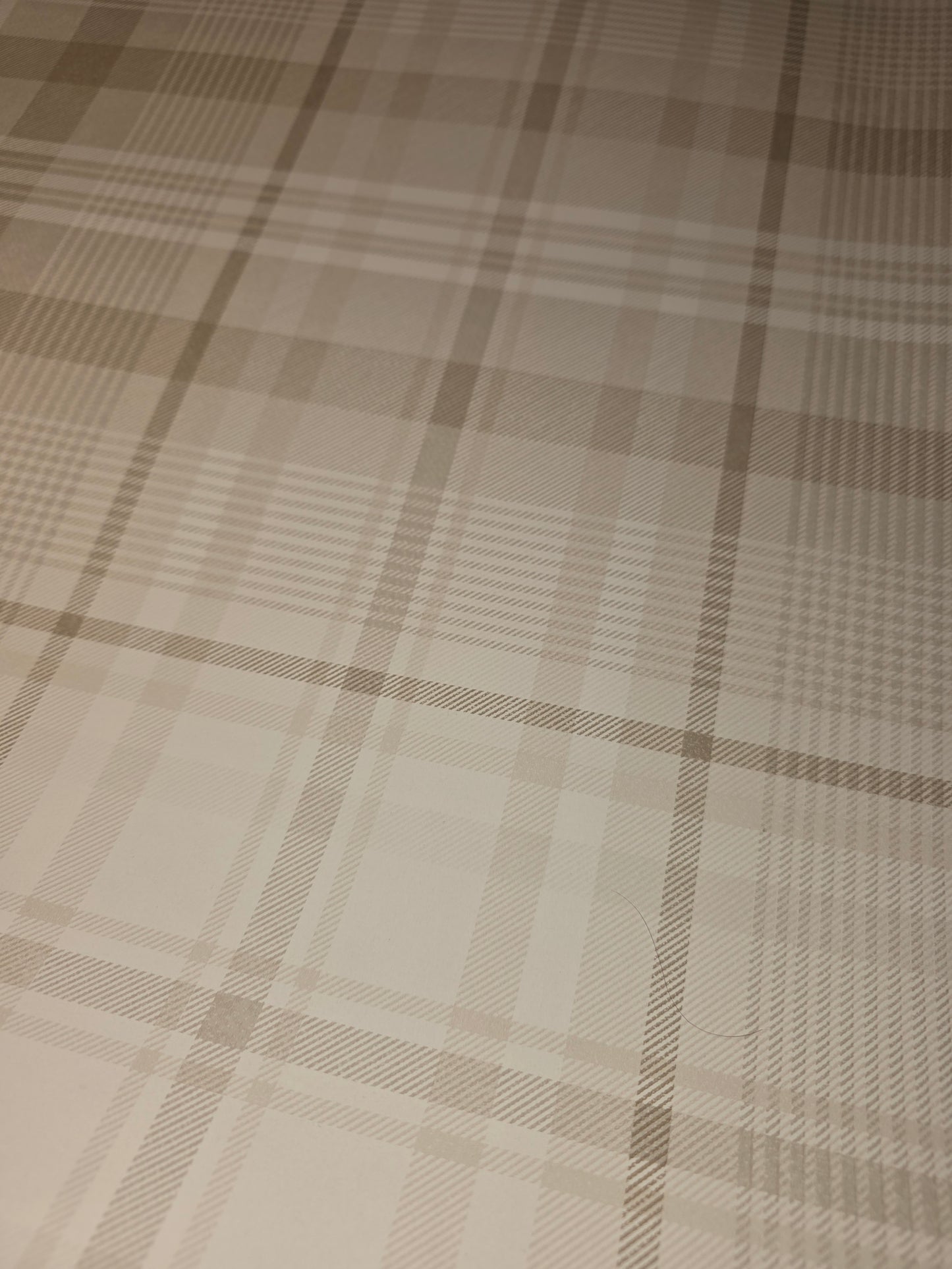 Kirkham Check Neutral Tartan Wallpaper Classic Beige Cream Feature Wall (14180)