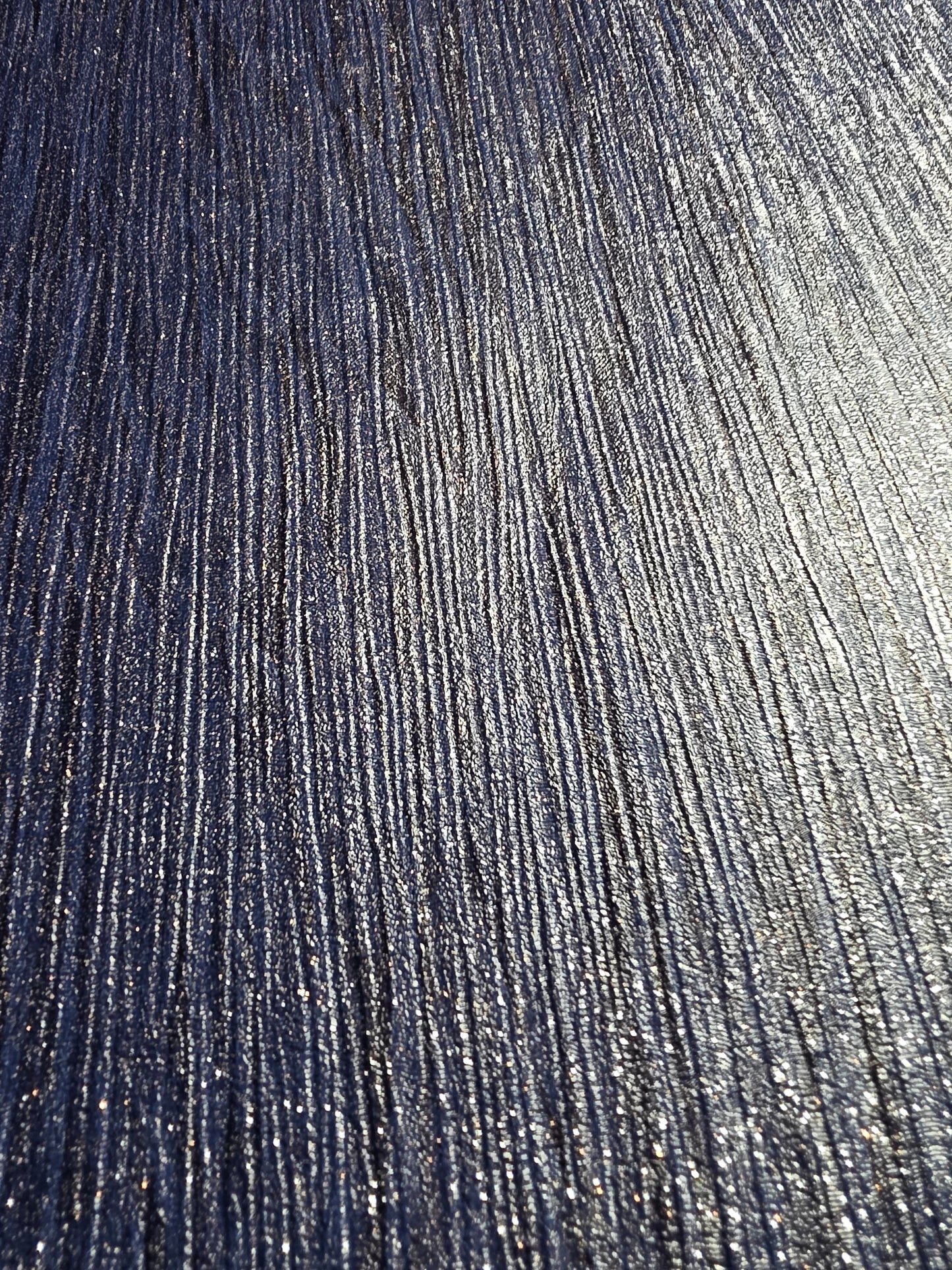 Slightly Imperfect Navy Blue Glitter Vinyl Wallpaper – Luxury Plain Textured Feature Wall (110)