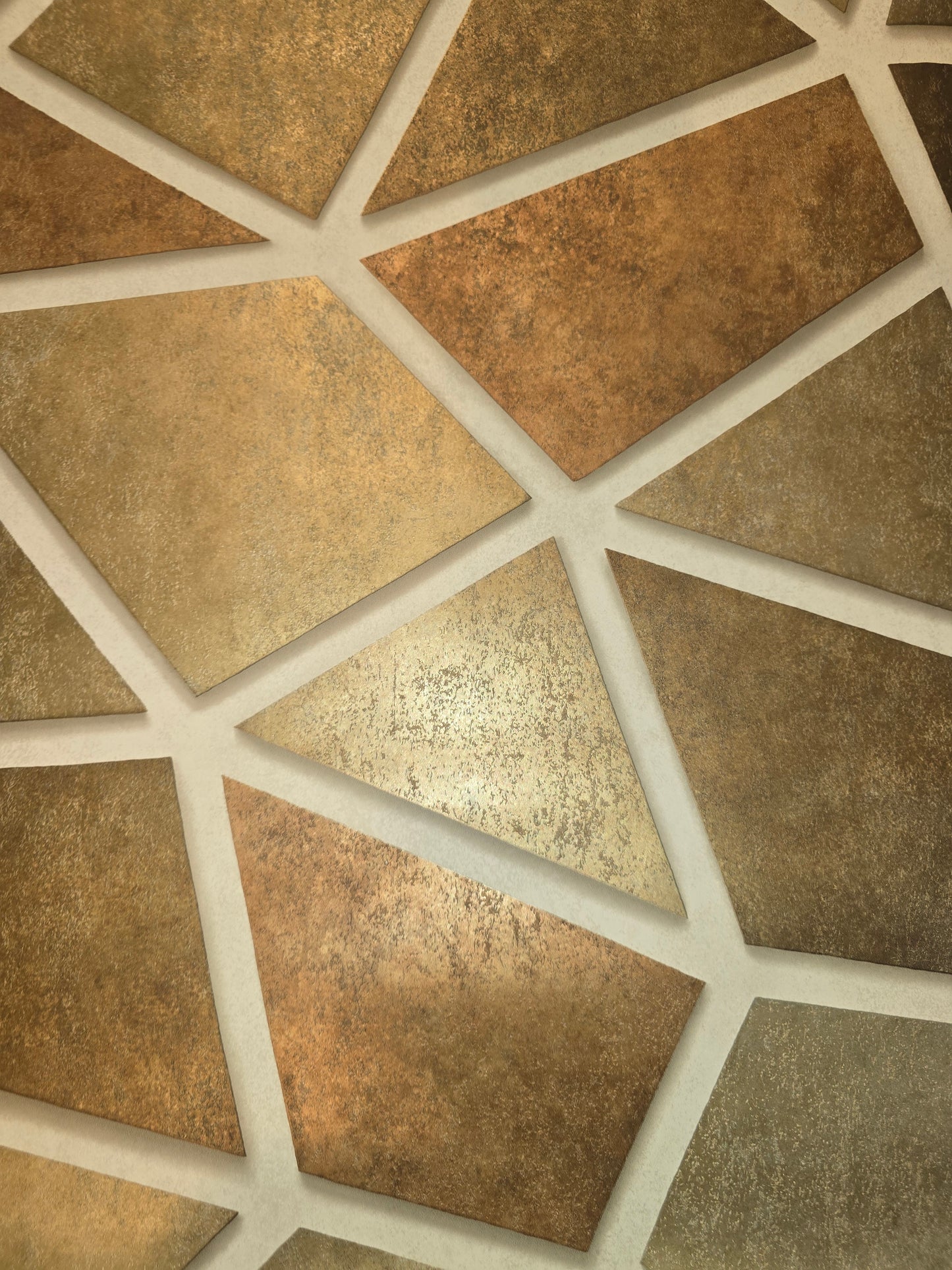 Metallic Triangles Wallpaper – FD25351 ✨