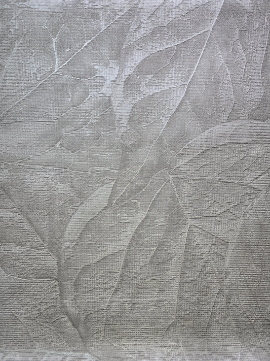 Luxury Vinyl Silver Leaf Textured Wallpaper – M95663