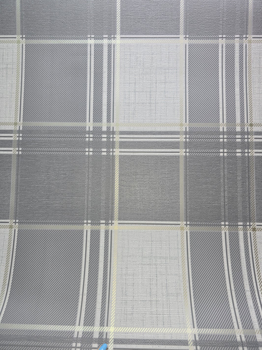 Larson Check Charcoal & Gold Wallpaper – FD42816