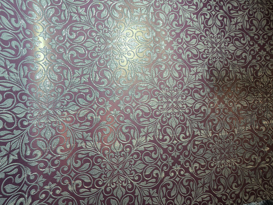Aubergine Metallic Baroque Wallpaper (2457)