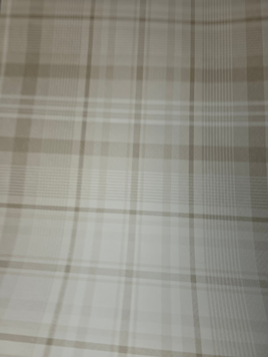 Kirkham Check Neutral Tartan Wallpaper Classic Beige Cream Feature Wall (14180)