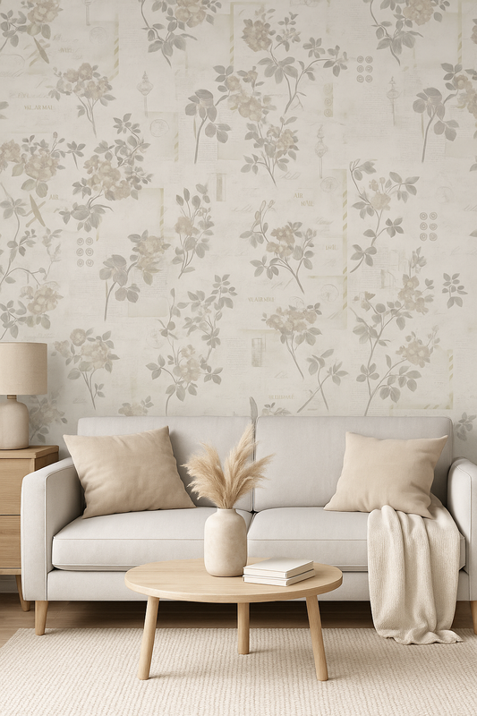 Vintage floral wallpaper
