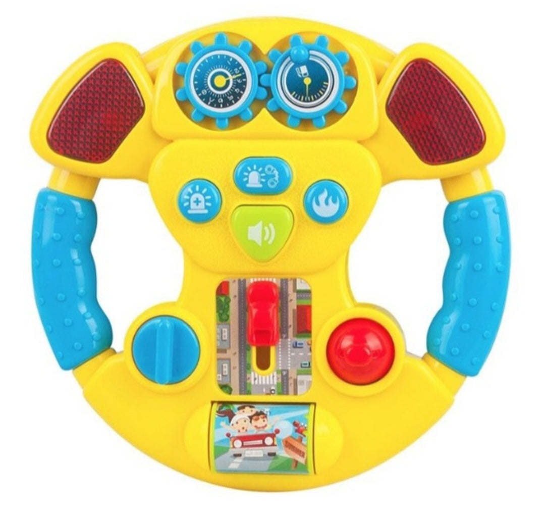 Little Learners Musical Steering Wheel (18m+) – Lights & Sounds Toy