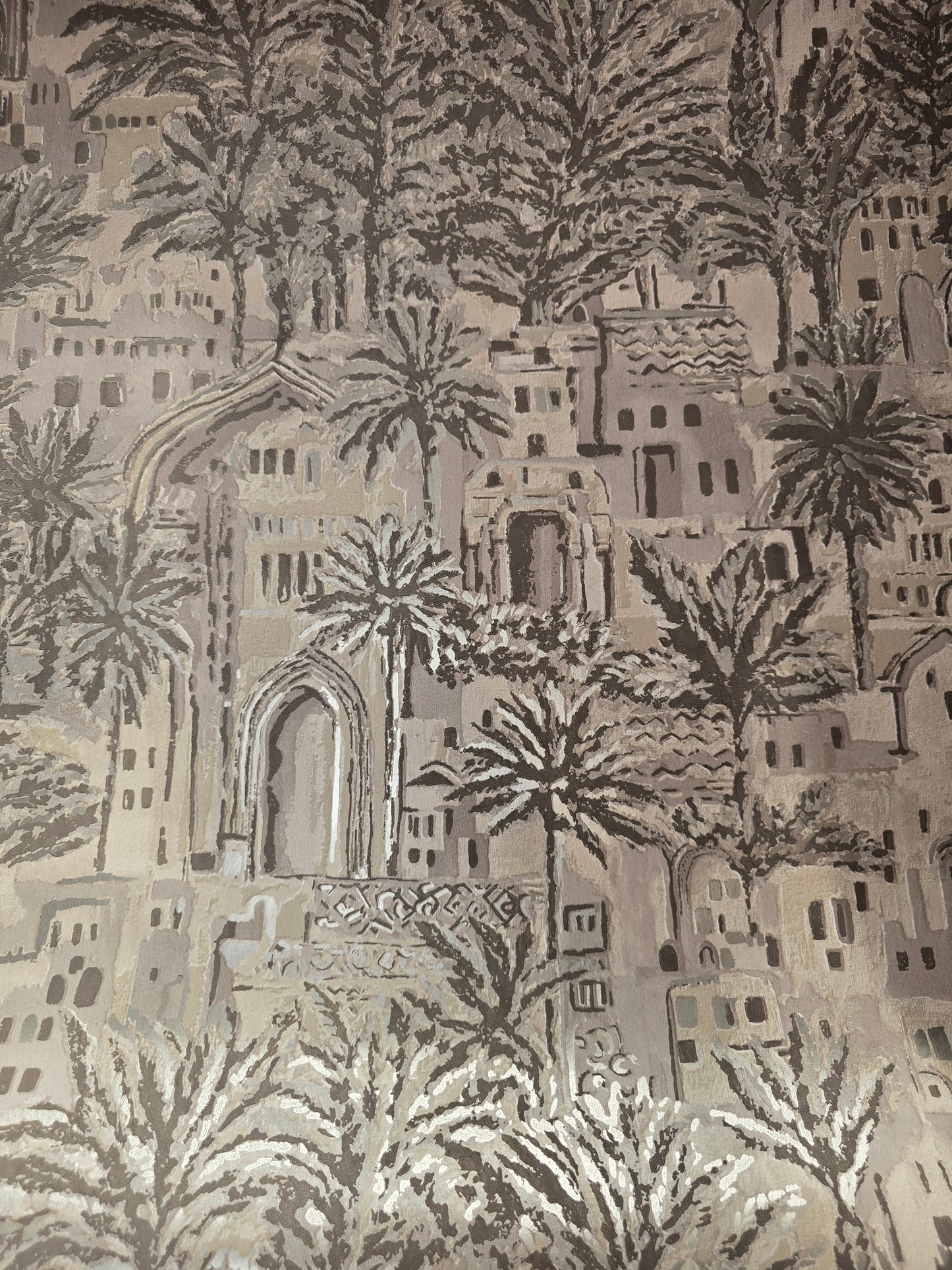 Tipaza Beige Textured Desert Landscape Wallpaper (65833)