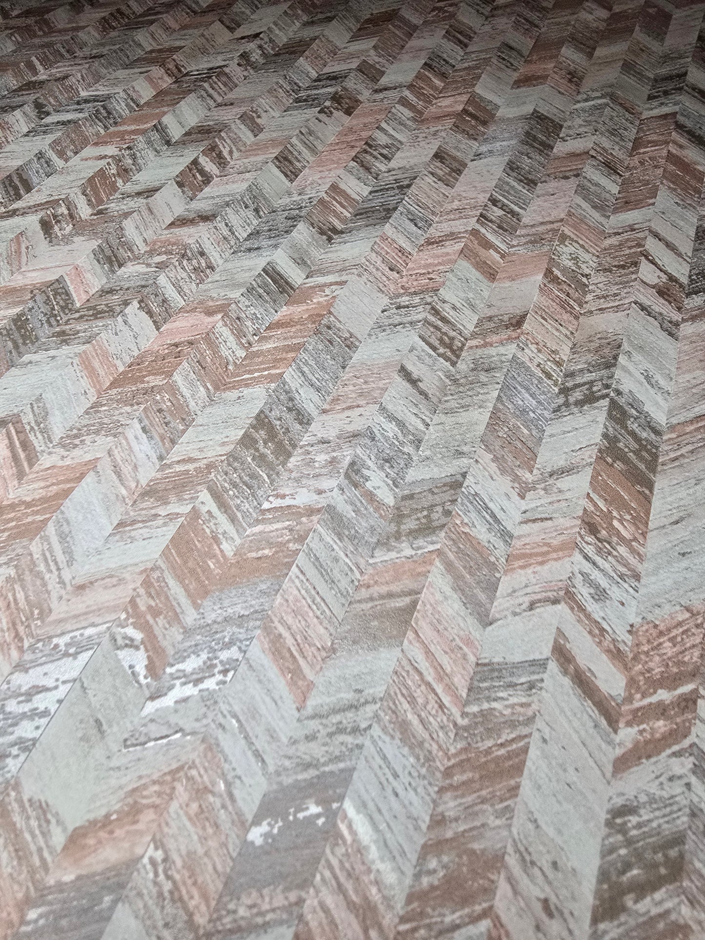 Saram Texture Warm Orange Shimmer Wallpaper (91290)