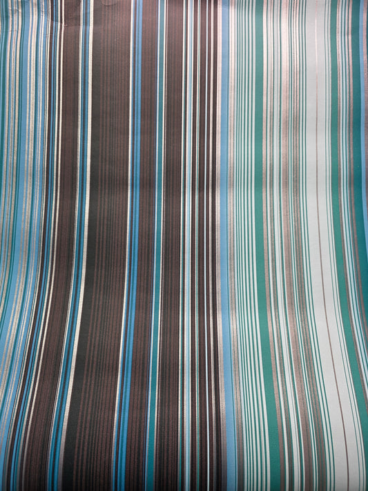Sophia Stripe Blue Modern Striped Wallpaper – Teal & Grey Feature Wall (118507)