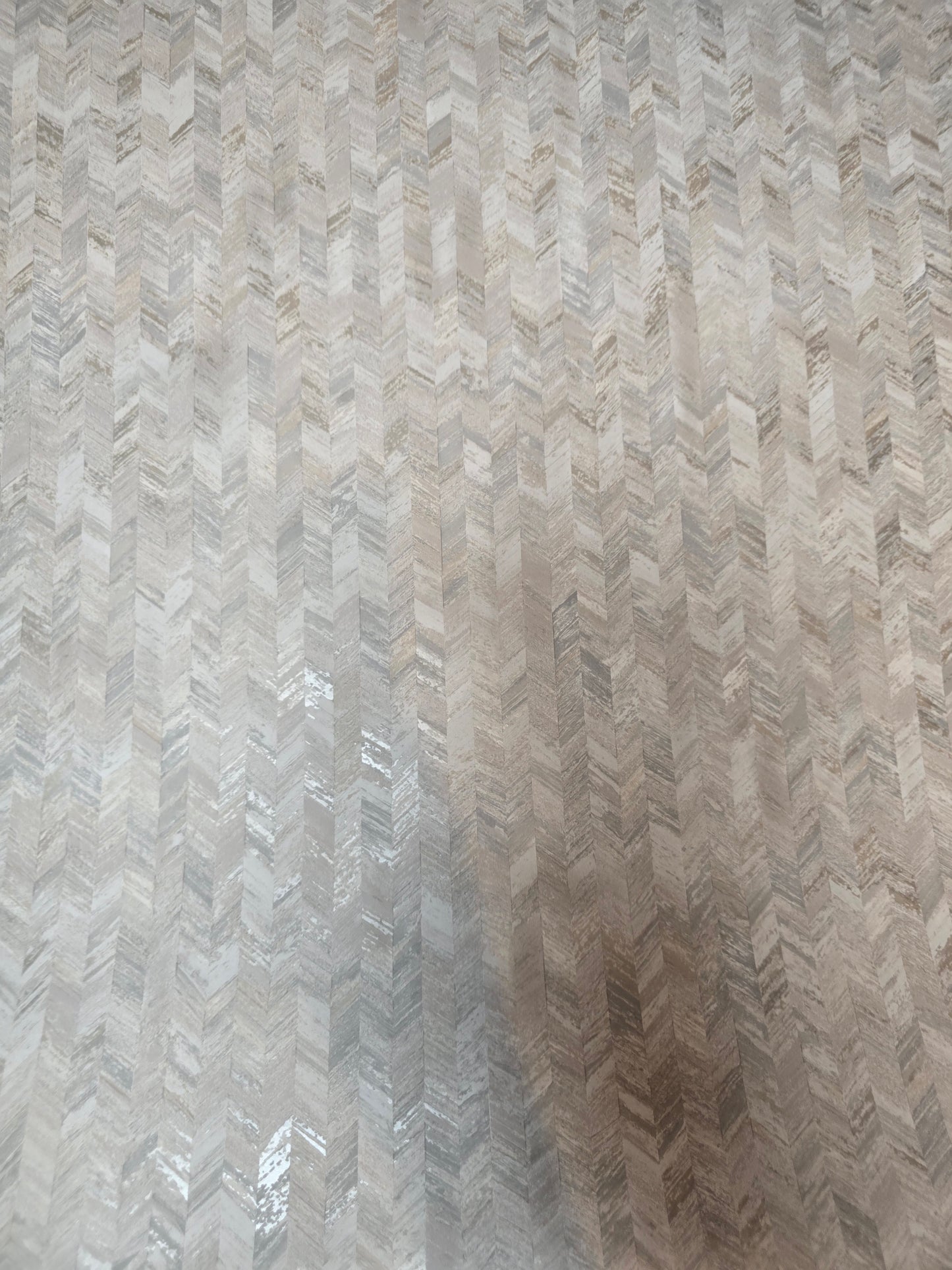 Saram Texture Neutral Herringbone Wallpaper (91294)