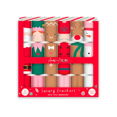 Christmas Characters Luxury Crackers – 10″ 6 Pack