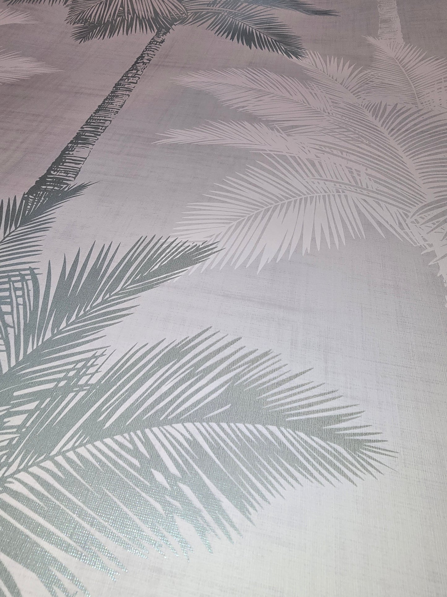 Palm Tree Wallpaper – Tropical Grey & White