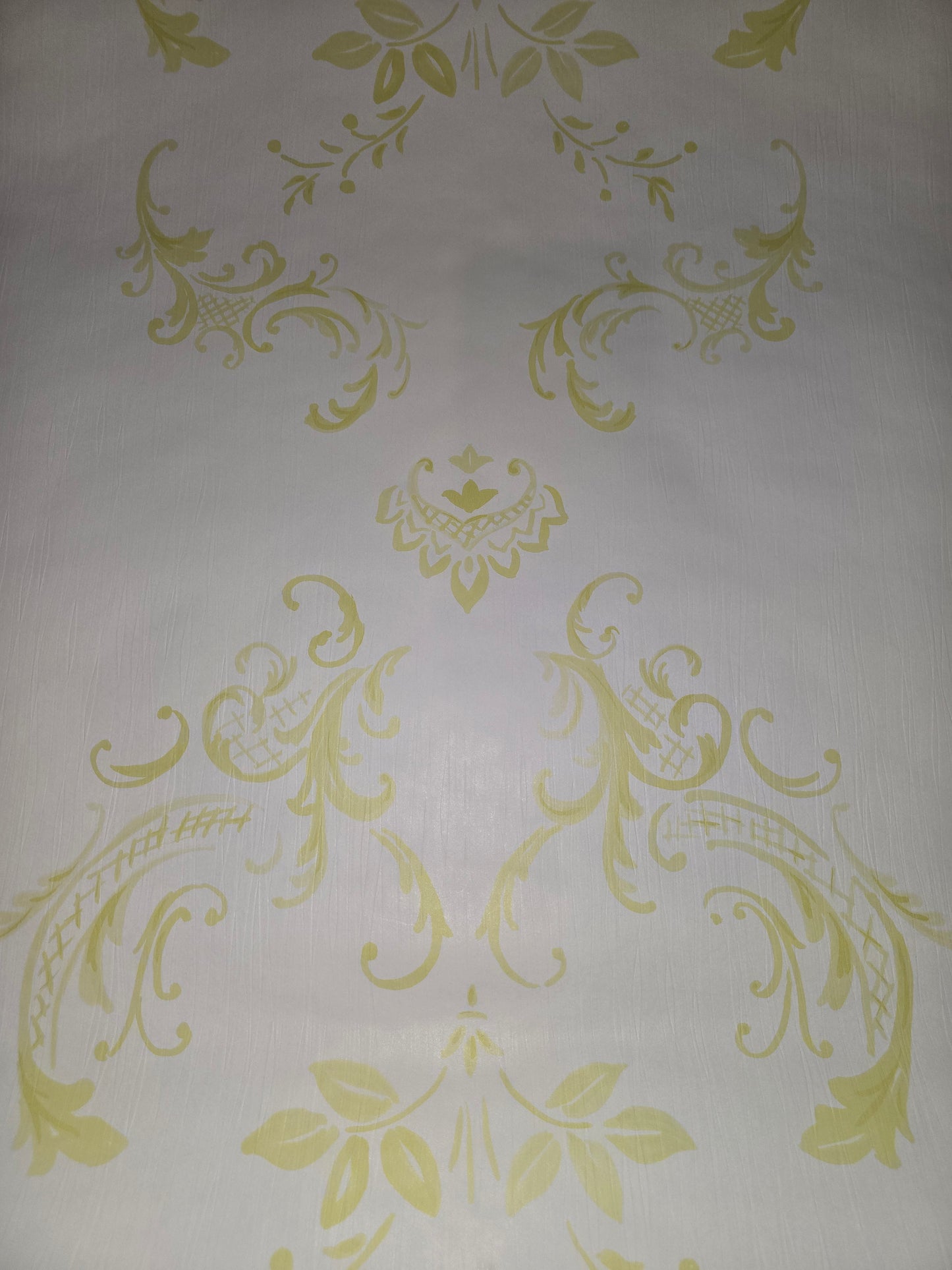 Caselio Yellow Damask Scroll Design Textured Wallpaper – 6230 20 02